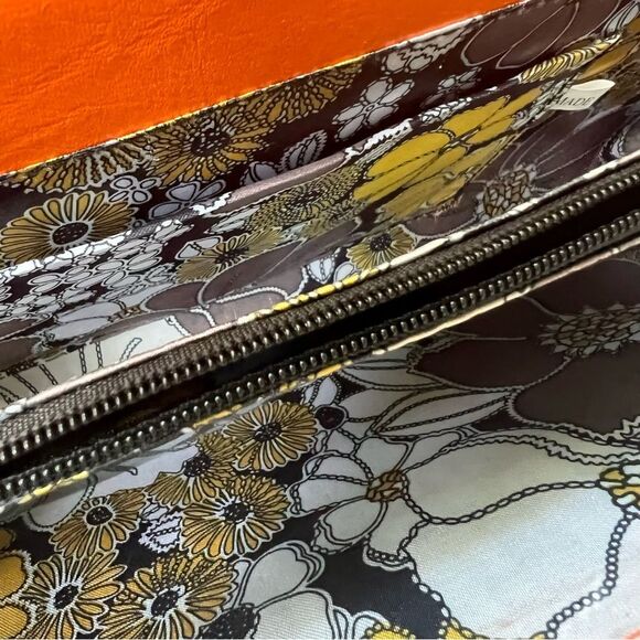 Peacock Strut Multicolored Clutch Purse Orange trim - Picture 14 of 15